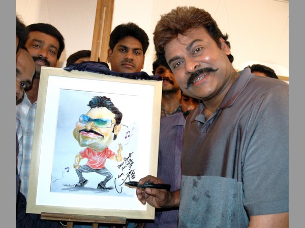 చిరంజీవి తన క్యారికేచర్తో ఇలా....