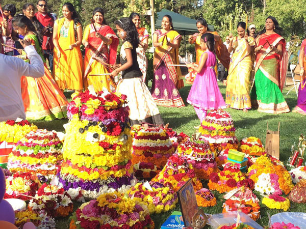 The week long bathukamma celebrations concluded by Telangana Cultural Association The week long bathukamma celebrations concluded by Telangana Cultural Association