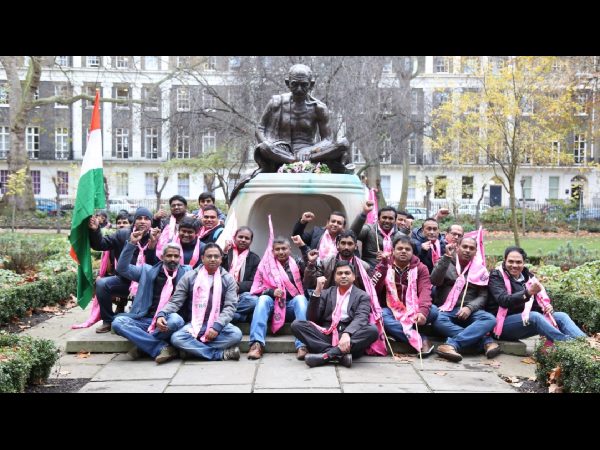 KCR deeksha divas celebrated grandly in london by TRS NRI sell KCR deeksha divas celebrated grandly in london by TRS NRI sell