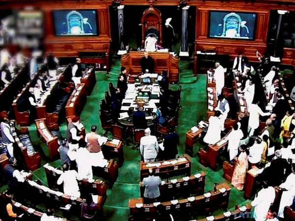 Opposition protest in Parliament Opposition protest in Parliament