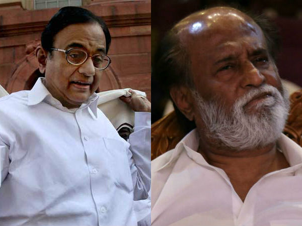 Chidambaram briefs Rajini on demonetisation Chidambaram briefs Rajini on demonetisation