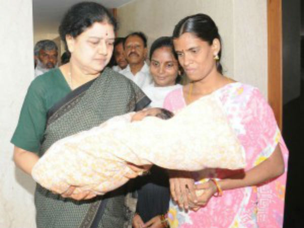 Sasikala names new born Baby girl Jayalalithaa Sasikala names new born Baby girl Jayalalithaa