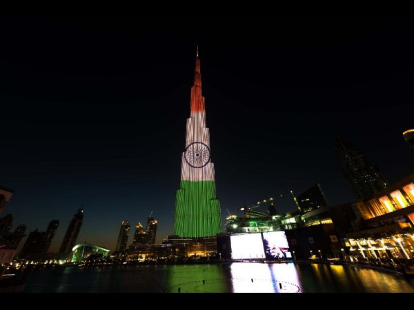 Burj Khalifa glows with Tricolour to mark India's Republic Day Burj Khalifa glows with Tricolour to mark India's Republic Day
