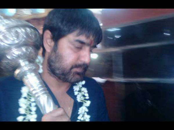 Actor Srikanth recently visited Pavagada Shani Temple in Karnataka Actor Srikanth recently visited Pavagada Shani Temple in Karnataka