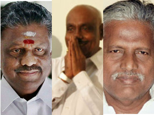 AIADMK Senior leaders PH Pandian, KP Munusamy support to Tamil Nadu CM Panneerselvam. AIADMK Senior leaders PH Pandian, KP Munusamy support to Tamil Nadu CM Panneerselvam.