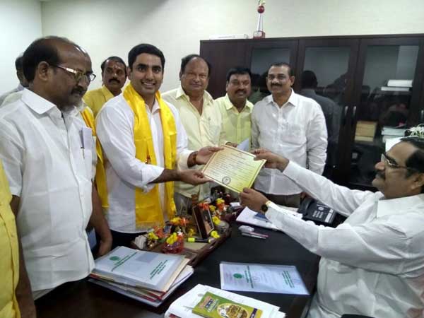Nara Lokesh takes oath as MLC in Amaravati Nara Lokesh takes oath as MLC in Amaravati