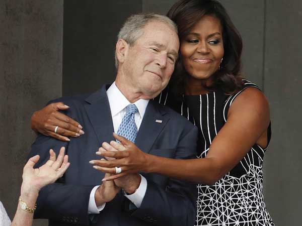 George Bush explains his fondness for Michelle Obama George Bush explains his fondness for Michelle Obama