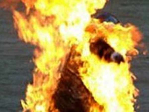మద్యం, పెట్రోల్ పోసి !