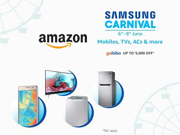 'Too Much to Shop, In Too Less Time': SAMSUNG CARNIVAL on AMAZON, Get Up to 80% Off* 'Too Much to Shop, In Too Less Time': SAMSUNG CARNIVAL on AMAZON, Get Up to 80% Off*