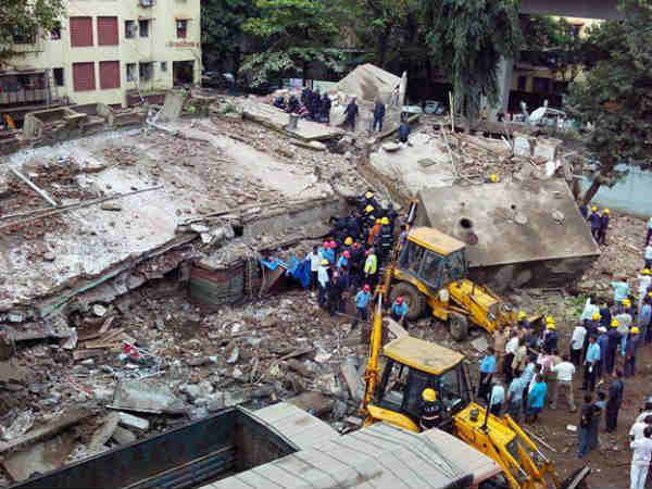 Mumbai rains: Building collapses in Vikhroli, one dead Mumbai rains: Building collapses in Vikhroli, one dead