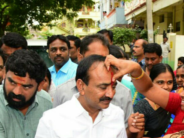 Etela Rajenders tours in Karimnagar district Etela Rajenders tours in Karimnagar district