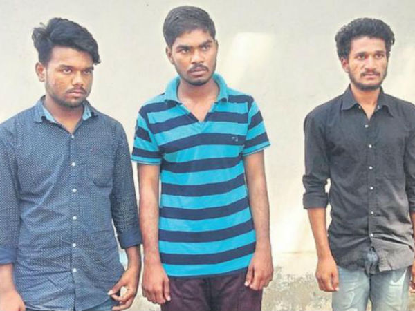 సెల్ఫోన్లో చిత్రీకరించిన నిందితులు