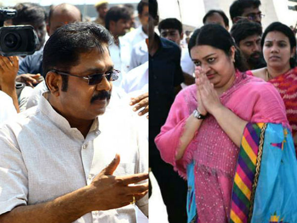 Deepa TTV Dinakaran followers clash with each other at chennai Deepa TTV Dinakaran followers clash with each other at chennai