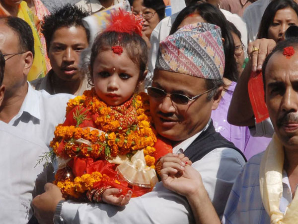Nepal names 3-year-old as new 'living goddess' after her predecessor reached puberty Nepal names 3-year-old as new 'living goddess' after her predecessor reached puberty