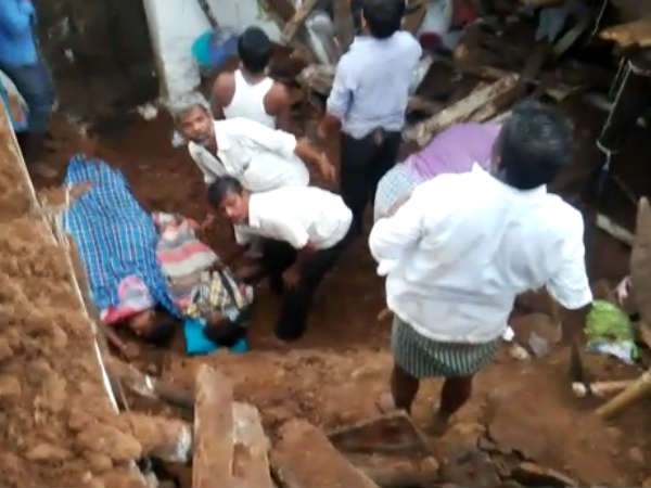 Three members of a family in gadag die after the roof of their house collapses Three members of a family in gadag die after the roof of their house collapses