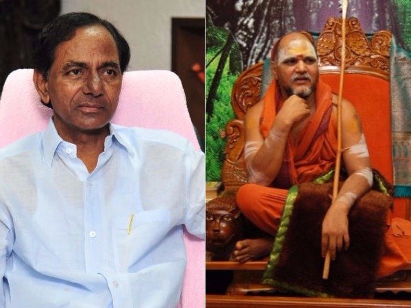 KCR, leader with guts, says Swamy Swaroopanandendra Saraswati KCR, leader with guts, says Swamy Swaroopanandendra Saraswati