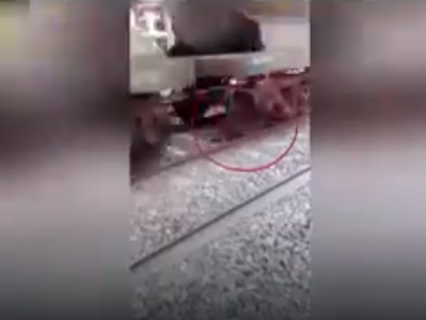Miracle man walks away unhurt after a goods train passes over him Miracle man walks away unhurt after a goods train passes over him