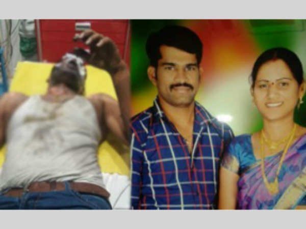 భర్తను స్వాతి రోకలి బండతో కొట్టింది