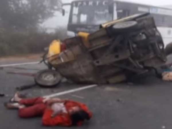 Accident in Phirangipuram: four killed Accident in Phirangipuram: four killed