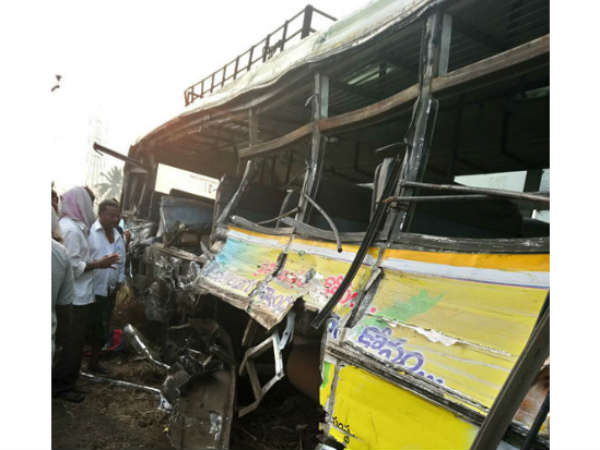 bus accident in West Godavari: five killed bus accident in West Godavari: five killed