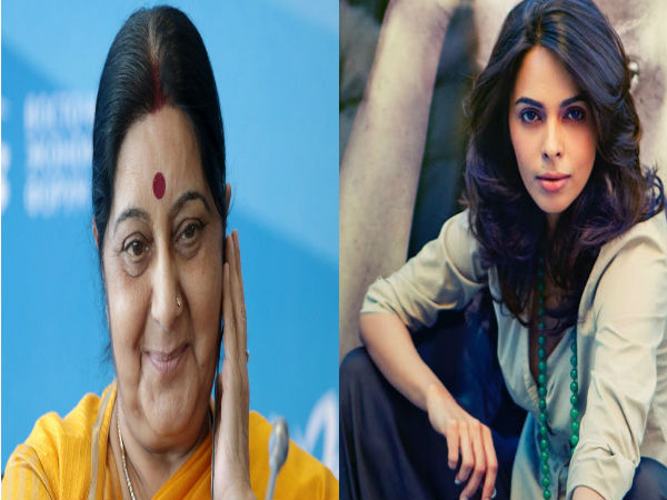 Mallika Sherawat Tweets For Help From Sushma Swaraj Mallika Sherawat Tweets For Help From Sushma Swaraj
