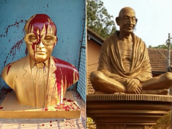 Mahatma Gandhi’s Statue Vandalised In Kerala's Kannur Mahatma Gandhi’s Statue Vandalised In Kerala's Kannur
