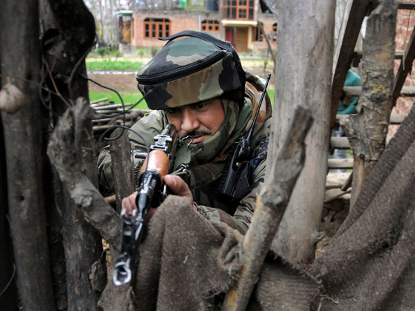 Encounter underway in Kulgam; three militants cornered by security forces Encounter underway in Kulgam; three militants cornered by security forces