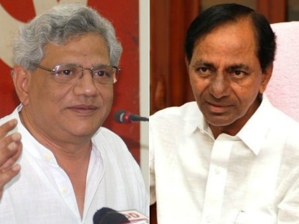 cpm sitaram yechuri compares kcr third front with musi river cpm sitaram yechuri compares kcr third front with musi river
