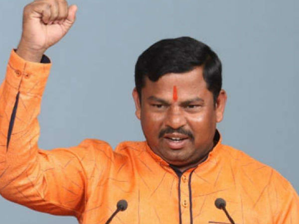 MLA Raja singh and his team escaped from road accident MLA Raja singh and his team escaped from road accident
