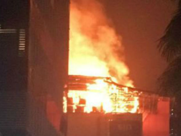 Huge fire accident at Auto nagar in Vijayawada Huge fire accident at Auto nagar in Vijayawada
