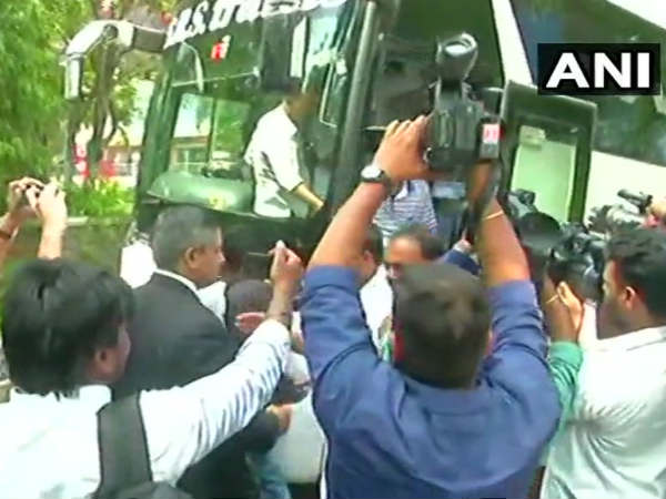 Why congress and Jds) mlas uses Sharma travels buses Why congress and Jds) mlas uses Sharma travels buses