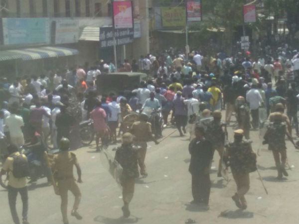 One shot dead in Police firing in Tuticorin anti Sterlite protest One shot dead in Police firing in Tuticorin anti Sterlite protest