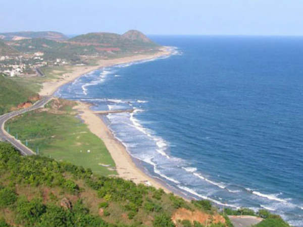 Sea water with different colors neat Vishaka beach Sea water with different colors neat Vishaka beach