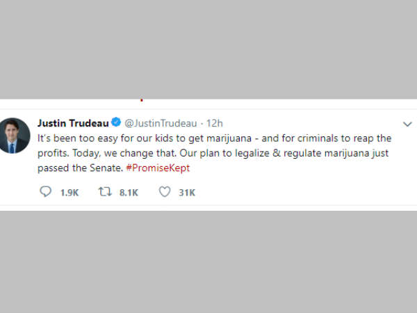Canada becomes second nation in the world to legalize marijuana Canada becomes second nation in the world to legalize marijuana