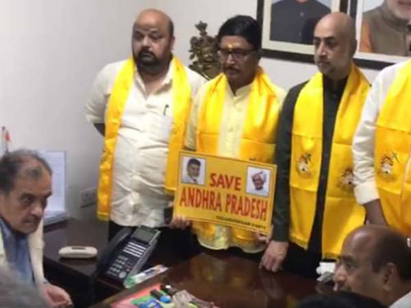 TDP MPs again Met Central Steel Minister Birender Singh TDP MPs again Met Central Steel Minister Birender Singh