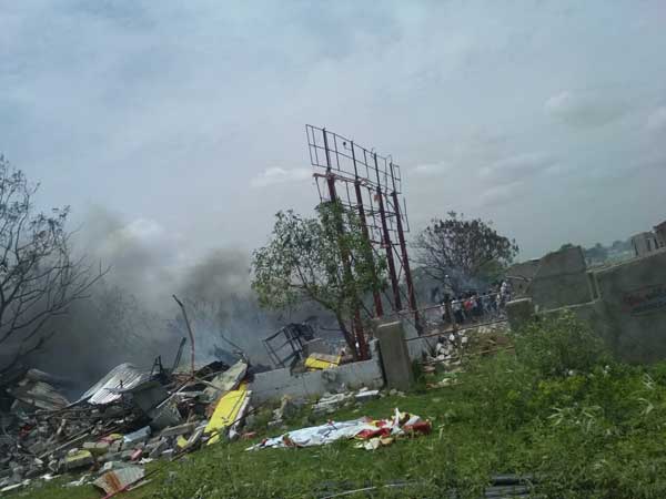 Massive Fire Breaks Out At Bhadrakali Fireworks In Warangal Massive Fire Breaks Out At Bhadrakali Fireworks In Warangal