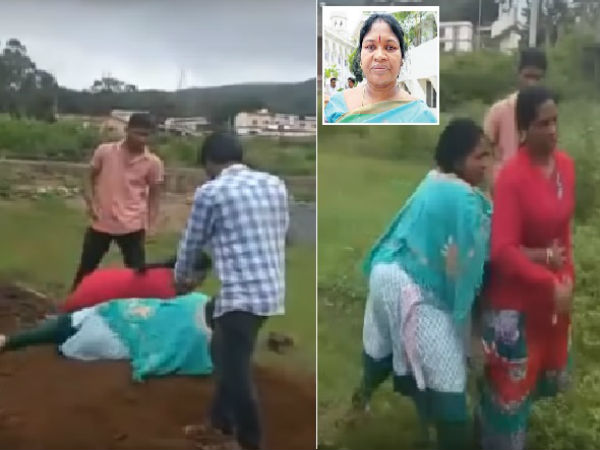 MLA Giddi Eswari family fight video goes viral in Social Media MLA Giddi Eswari family fight video goes viral in Social Media