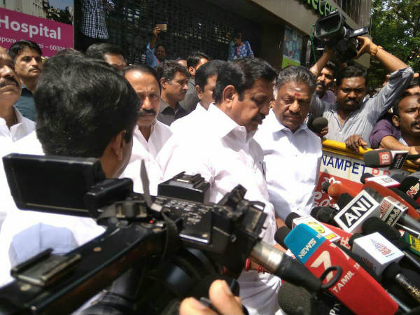 పళని, పన్నీర్ సెల్వం