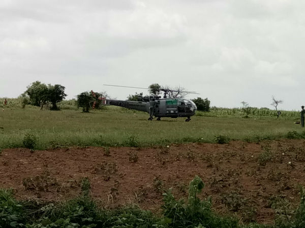 Chetak helicopter makes emergency landing after technical snag Chetak helicopter makes emergency landing after technical snag