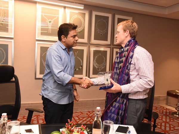 Telangana IT minister meets Whatsapp CEO Chris Daniels in Hyderabad Telangana IT minister meets Whatsapp CEO Chris Daniels in Hyderabad