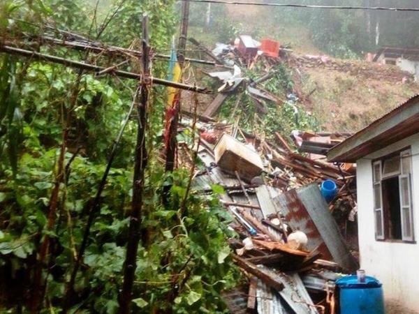 Mother and son washed away in landslide along with their house near Madikeri in Karnataka Mother and son washed away in landslide along with their house near Madikeri in Karnataka
