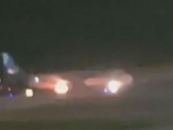Jazeera Airways Plane Catches Fire During Landing at Hyderabad Airport Jazeera Airways Plane Catches Fire During Landing at Hyderabad Airport