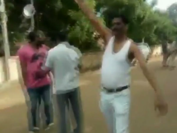 BJP candidate celebrates his victory by removing his shirt in Bagalkote in Karnataka BJP candidate celebrates his victory by removing his shirt in Bagalkote in Karnataka