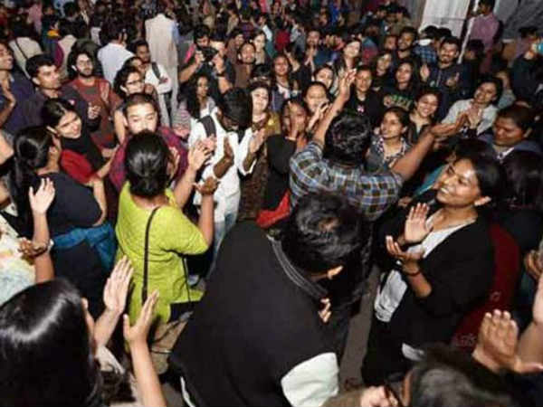 Clashes at JNU hours after students union poll results Clashes at JNU hours after students union poll results