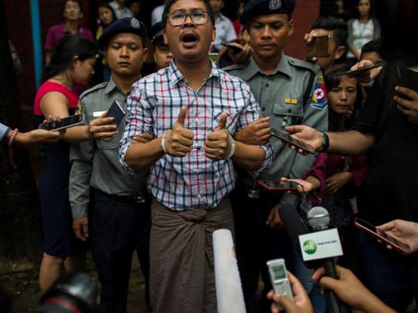 Two reuters journalists arrested in Myanmar of breaching a law on state secrets Two reuters journalists arrested in Myanmar of breaching a law on state secrets