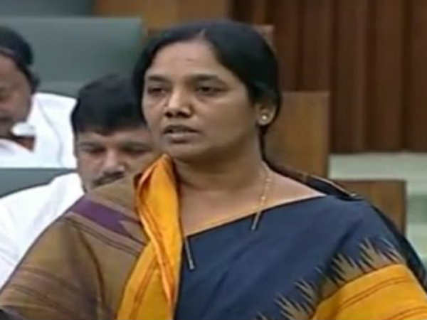 Paritala Sunitha confusion in AP Assembly Paritala Sunitha confusion in AP Assembly