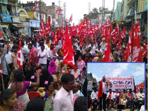 CPM-CPI Leadeers fire Over TDP YCP in Bus Tour CPM-CPI Leadeers fire Over TDP YCP in Bus Tour