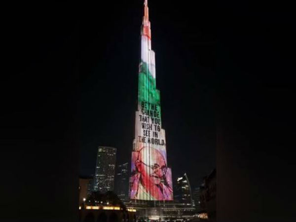 On Gandhi Jayanti, Dubai’s Burj Khalifa pays homage by beaming Bapu’s images On Gandhi Jayanti, Dubai’s Burj Khalifa pays homage by beaming Bapu’s images
