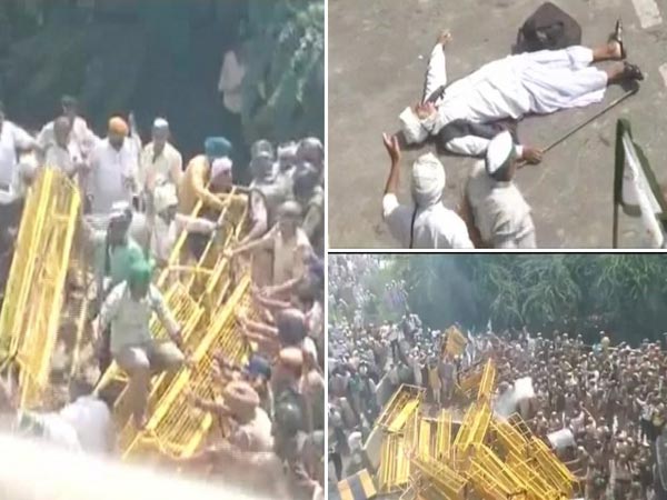 Farmers on warpath..Massive faceoff in Delhi-UP border Farmers on warpath..Massive faceoff in Delhi-UP border