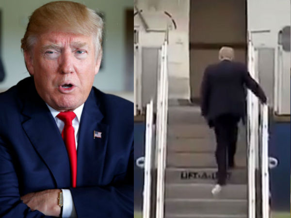 Toilet paper stuck to Trump shoe..video goes viral Toilet paper stuck to Trump shoe..video goes viral